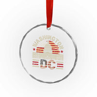 Washington DC Crystal Glass Ornament Retro US Flag Souvenir Gift