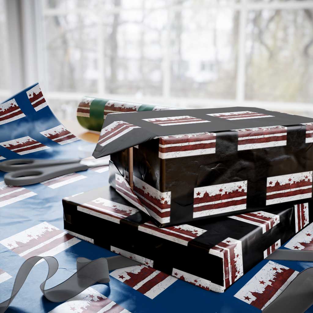 Washington DC Flag Wrapping Paper Roll
