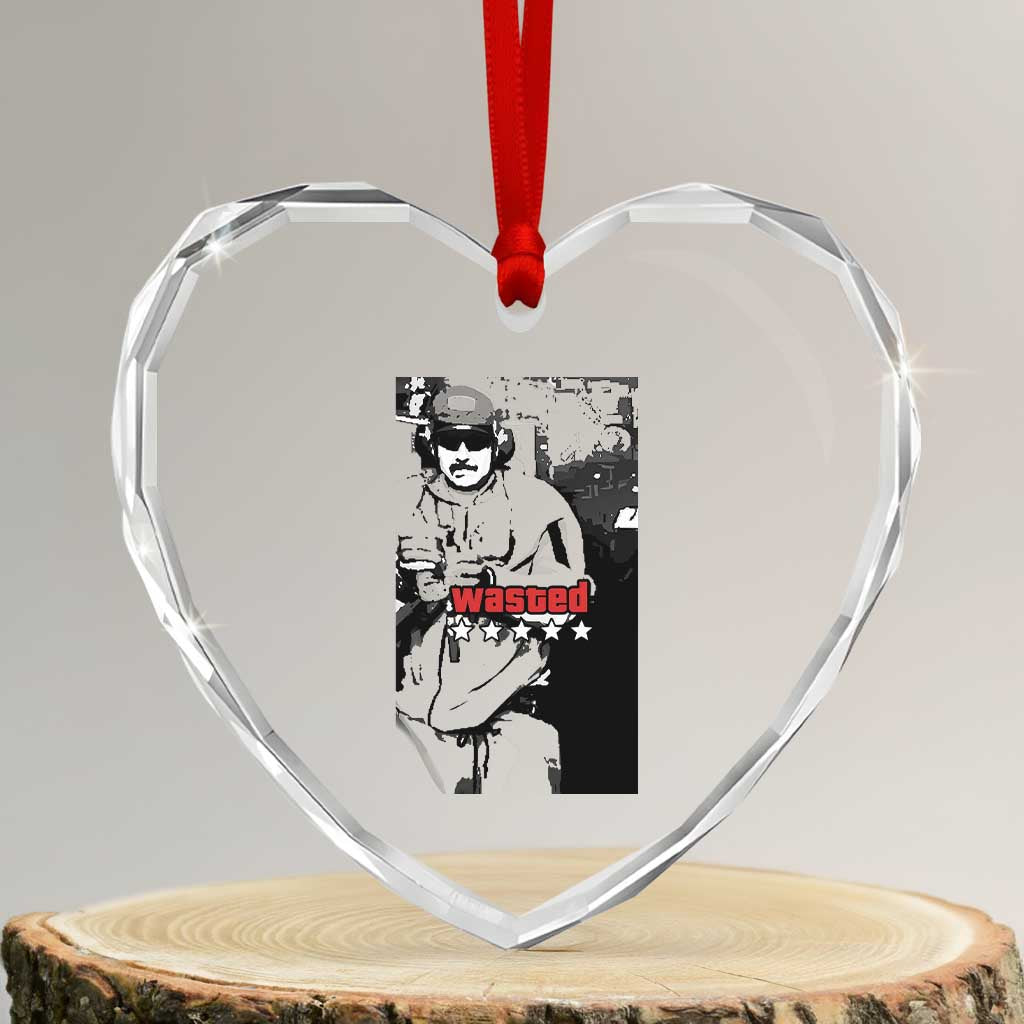 Wasted Maduro Meme Heart Crystal Glass Ornament Dictator’s Downfall Political Satire GTA Style - Wonder Print Shop
