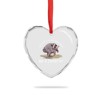 Watercolor Jimothy the Raccoon Heart Crystal Glass Ornament In A World Full Of Trash Pandas Be A Jimothy