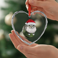 Watermelon Cat Christmas Heart Crystal Glass Ornament Funny Silly Kitten Meme - Wonder Print Shop
