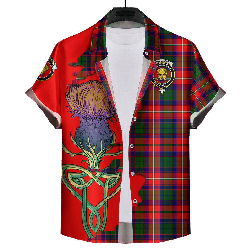 wauchope-tartan-plaid-short-sleeve-button-down-shirt-tartan-crest-with-thistle-and-scotland-map-short-sleeve-button-shirt
