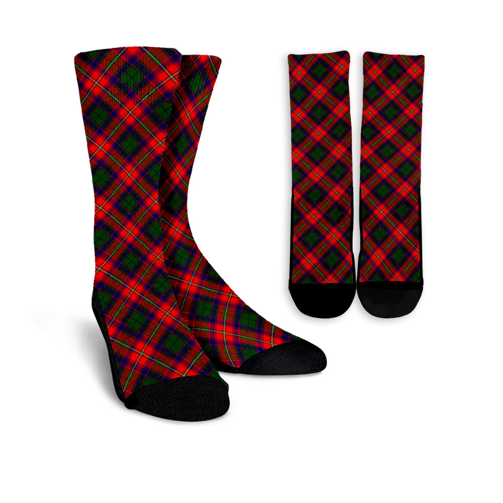 Wauchope Tartan Socks, Cross Tartan Plaid Socks, Long Tartan Socks Cross Style TS23