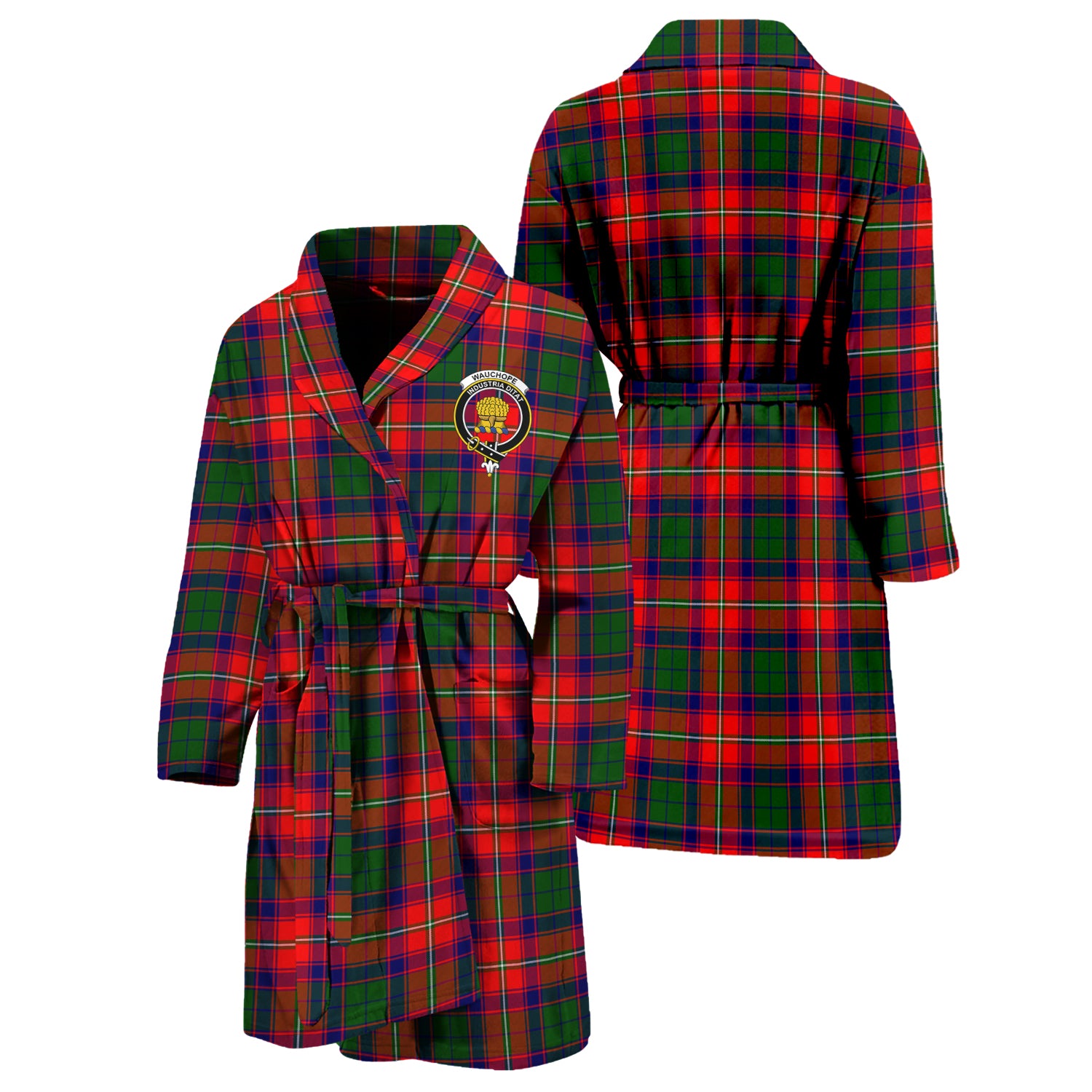 wauchope-family-crest-tartan-bathrobe-tartan-robe-for-men-and-women