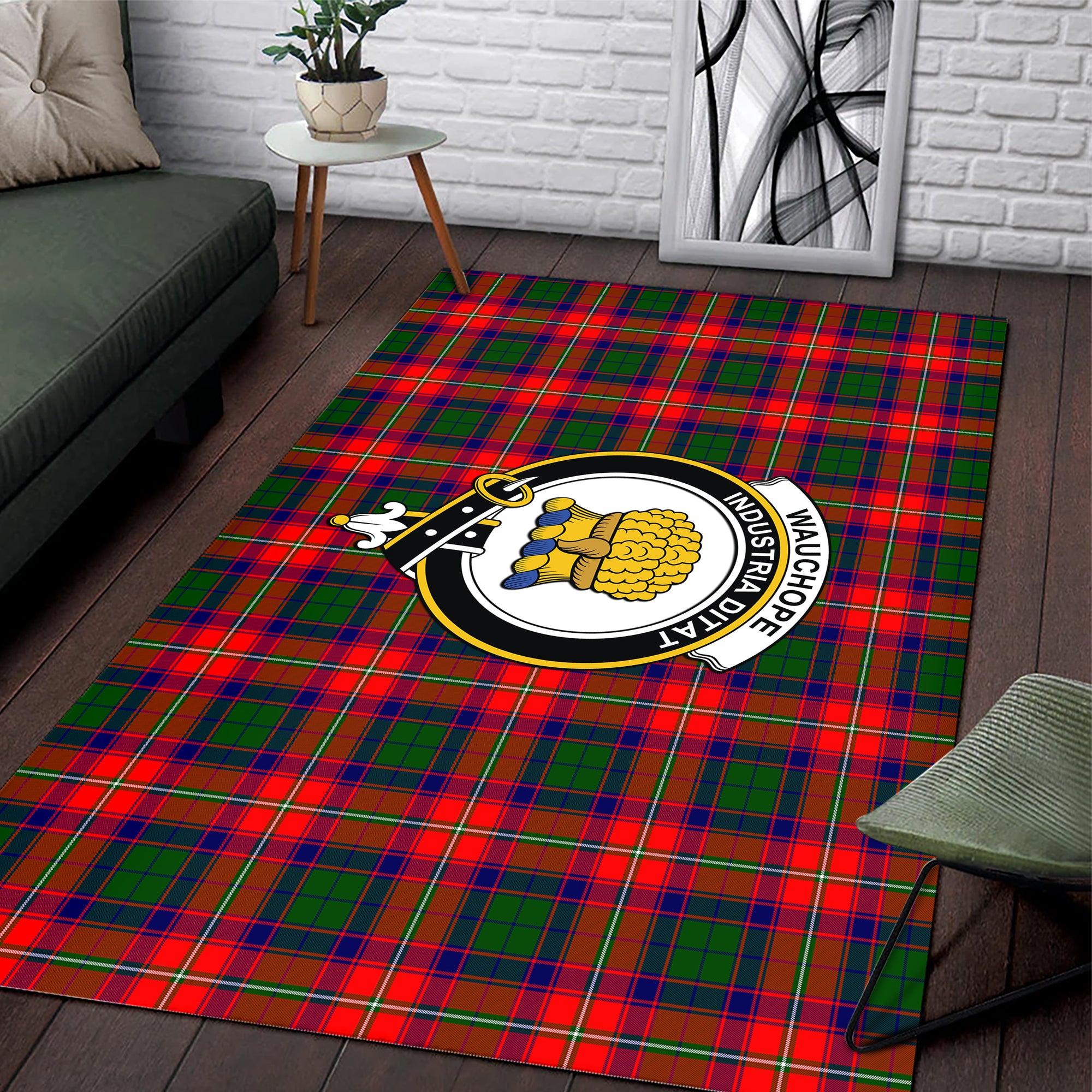 wauchope-clan-tartan-rug-family-crest-tartan-plaid-rug-clan-scotland-tartan-area-rug