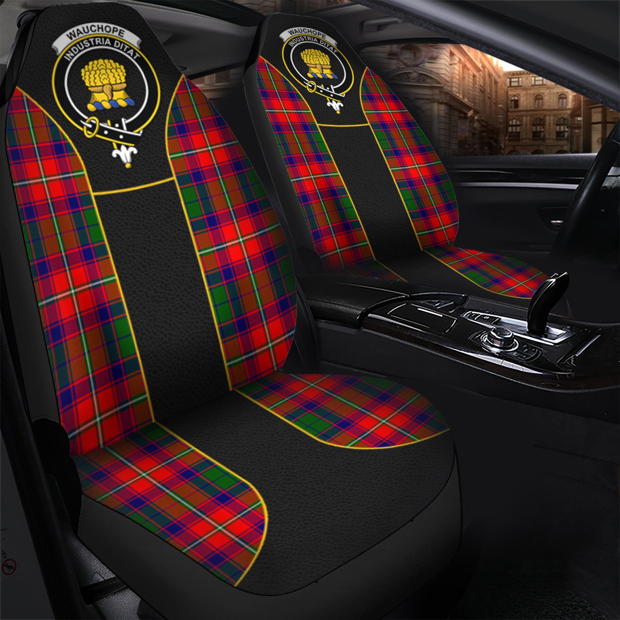 scottish-wauchope-tartan-crest-car-seat-cover-special-style