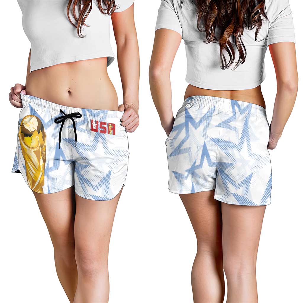 WC2026 USA Soccer Shorts for Women Rising Stars - Wonder Print Shop