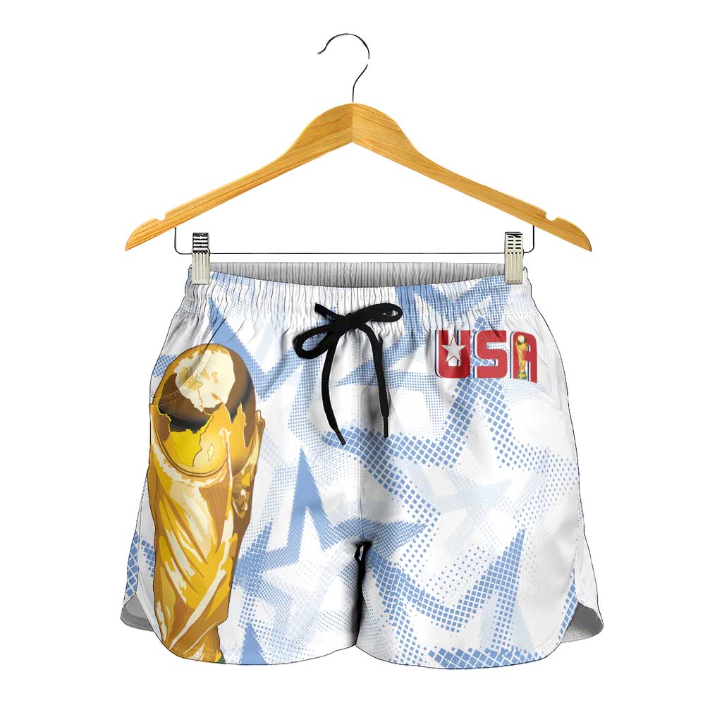 WC2026 USA Soccer Shorts for Women Rising Stars - Wonder Print Shop