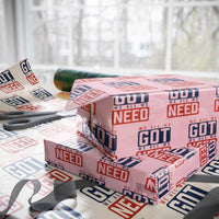We All We Got We All We Need Motivational Wrapping Paper Roll Minimalist Bold Sports Style