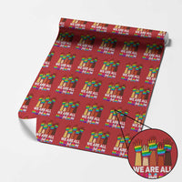 We Are All Human Rainbow Hands Wrapping Paper Roll LGBTQ+ Unity Equality Pride Month - Wonder Print Shop