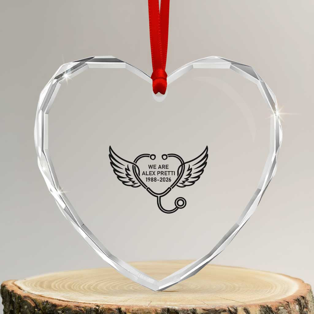 We Are All Pretti Good Heart Crystal Glass Ornament We Are All Pretti Good