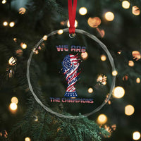 We Are Champions Crystal Glass Ornament USA Soccer Lover Gift