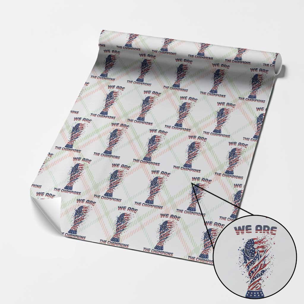 We Are Champions Wrapping Paper Roll USA Soccer Lover Gift
