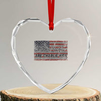 We Are Charlie Kirk Heart Crystal Glass Ornament We The People Vintage American Flag - Wonder Print Shop
