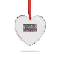 We Are Charlie Kirk Heart Crystal Glass Ornament We The People Vintage American Flag - Wonder Print Shop