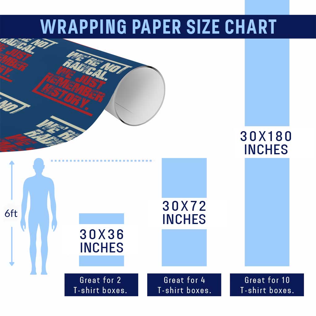 We Are Not Radical We Just Remember History Wrapping Paper Roll - Wonder Print Shop
