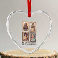 We Are The Legacy Of Strong Women Heart Crystal Glass Ornament Black History Month Gift