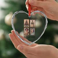 We Are The Legacy Of Strong Women Heart Crystal Glass Ornament Black History Month Gift