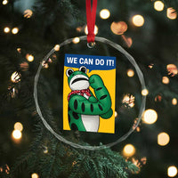 We Can Do It Rosie Frog Crystal Glass Ornament Resist Protest Parody Feminist Retro Poster - Wonder Print Shop