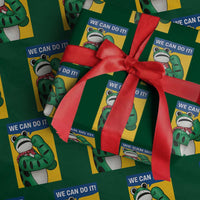 We Can Do It Rosie Frog Wrapping Paper Roll Resist Protest Parody Feminist Retro Poster - Wonder Print Shop