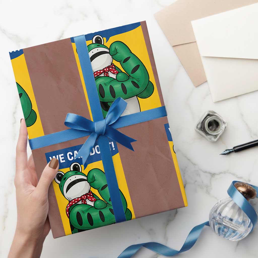We Can Do It Rosie Frog Wrapping Paper Roll Resist Protest Parody Feminist Retro Poster - Wonder Print Shop