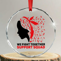 We Fight Together Support Squad Crystal Glass Ornament HIV Awareness Dragonfly Gift - Wonder Print Shop