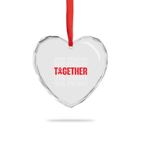 We Fight Together Support Squad HIV Awareness Gift Heart Crystal Glass Ornament - Wonder Print Shop