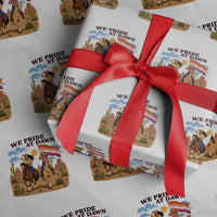 We Pride at Dawn Lesbian Cowgirl Wrapping Paper Roll Country Western Retro Graphic Pride Month