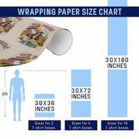 We Pride at Dawn Retro Rainbow Cowgirl Wrapping Paper Roll Pride Month Country Western Vibes