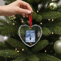 We Saw Him Heading Straight Towards The Mountain But Why Nihilist Penguin Heart Crystal Glass Ornament