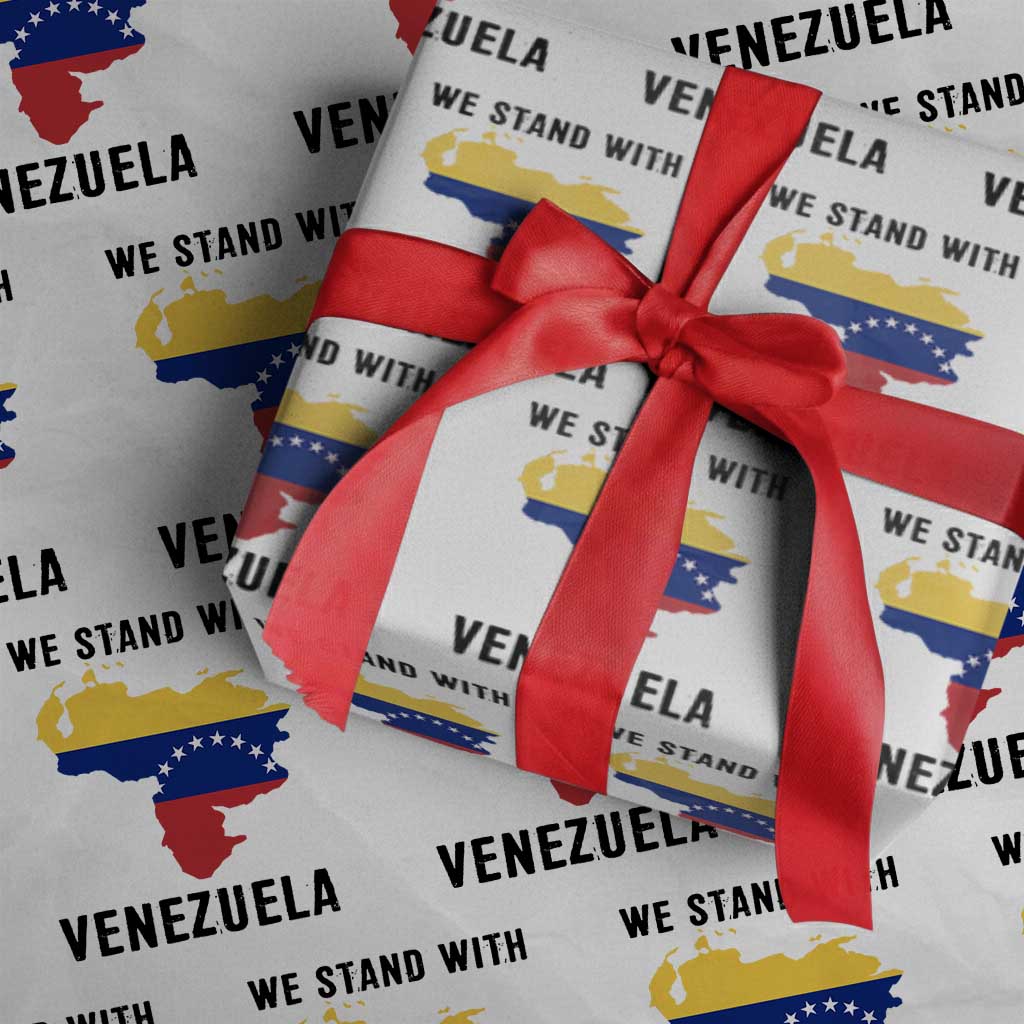 We Stand With Venezuela Wrapping Paper Roll Venezuelan Flag Unity Graphic - Wonder Print Shop