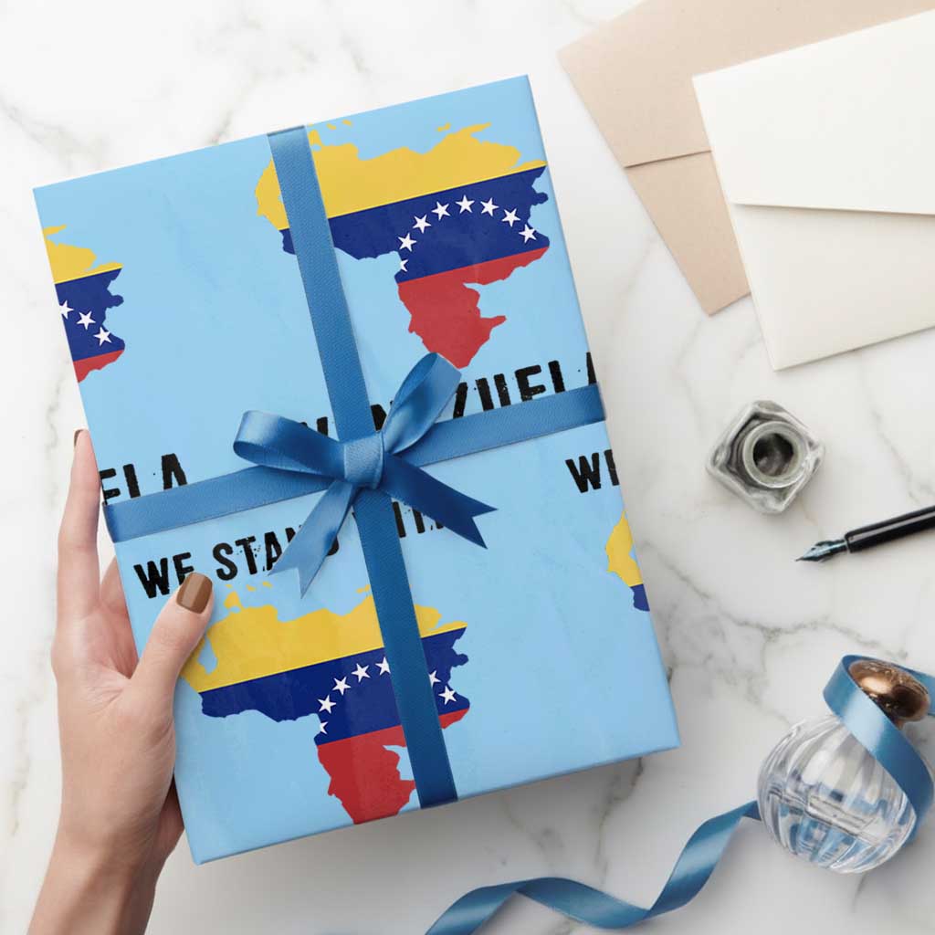 We Stand With Venezuela Wrapping Paper Roll Venezuelan Flag Unity Graphic - Wonder Print Shop