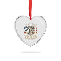 We The People 250 Years Liberty Bell Patriotic Heart Crystal Glass Ornament American Semi-Quincentennial