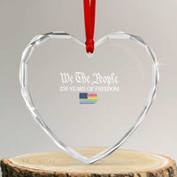 We The People Means Everyone Heart Crystal Glass Ornament LGBTQ Gay Pride Rainbow Flags