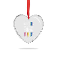 We The People Means Everyone Heart Crystal Glass Ornament LGBTQ Rainbow USA Flag Gay Pride LGBT Ally
