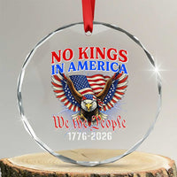 We The People No Kings In America Crystal Glass Ornament 250 Years America Anniversary Vintage American Flag