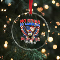 We The People No Kings In America Crystal Glass Ornament 250 Years America Anniversary Vintage American Flag