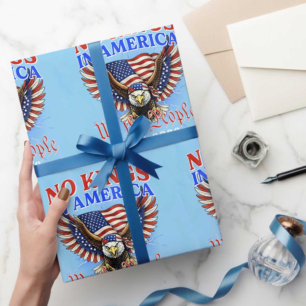 We The People No Kings In America Wrapping Paper Roll 250 Years America Anniversary Vintage American Flag