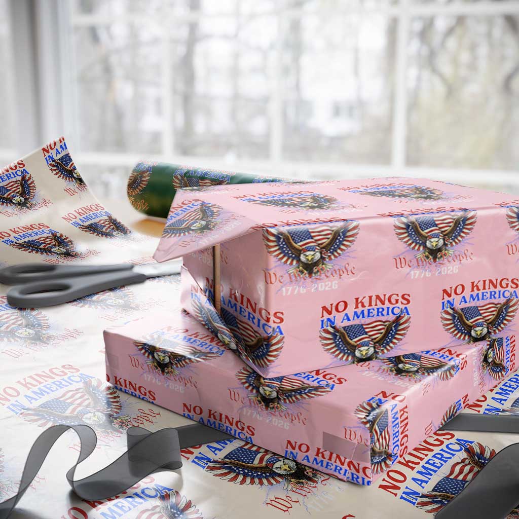 We The People No Kings In America Wrapping Paper Roll 250 Years America Anniversary Vintage American Flag