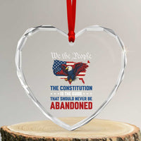 We the People Patriotic Eagle Heart Crystal Glass Ornament Defend the Constitution American Flag - Wonder Print Shop