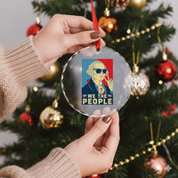 We the People Retro George Washington Crystal Glass Ornament Patriotic American Founding Fathers Peace Sign TS02