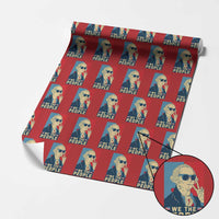 We the People Retro George Washington Wrapping Paper Roll Patriotic American Founding Fathers Peace Sign - Wonder Print Shop