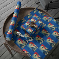 We the People Retro George Washington Wrapping Paper Roll Patriotic American Founding Fathers Peace Sign - Wonder Print Shop