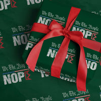 We The People Say Nope Wrapping Paper Roll Retro Patriotic No Kings Political Satire - Wonder Print Shop