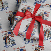 We The People Serve No Kings Wrapping Paper Roll Funny George Washington Protest