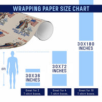 We The People Serve No Kings Wrapping Paper Roll Funny George Washington Protest