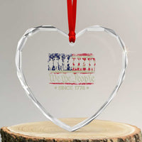 We The People Since 1776 Heart Crystal Glass Ornament 250 Years America Anniversary Vintage American Flag - Wonder Print Shop