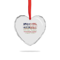 We The People Since 1776 Heart Crystal Glass Ornament 250 Years America Anniversary Vintage American Flag - Wonder Print Shop