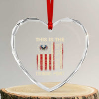 We the People Turning Point Heart Crystal Glass Ornament Vintage American Flag and Freedom Patriotic Eagle - Wonder Print Shop