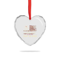 We The People Want No Kings Heart Crystal Glass Ornament Retro June 14th Vintage 1776 Flag Patriotic - Wonder Print Shop
